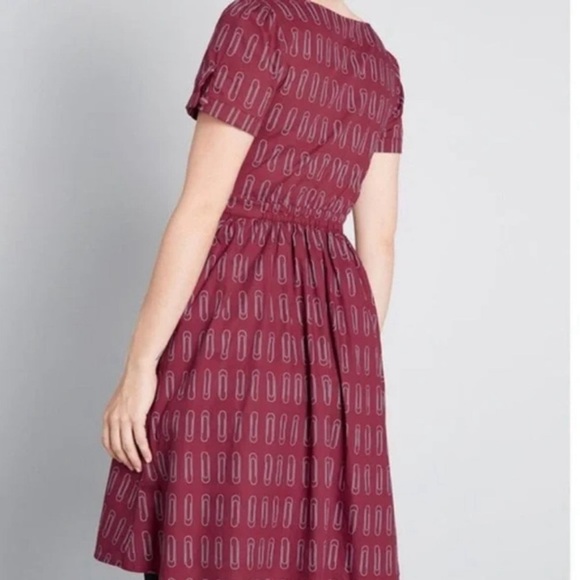 NWT Modcloth What's The Scoop A-Line Paper Clip Dress SIZE XXS e30 - Picture 2 of 10